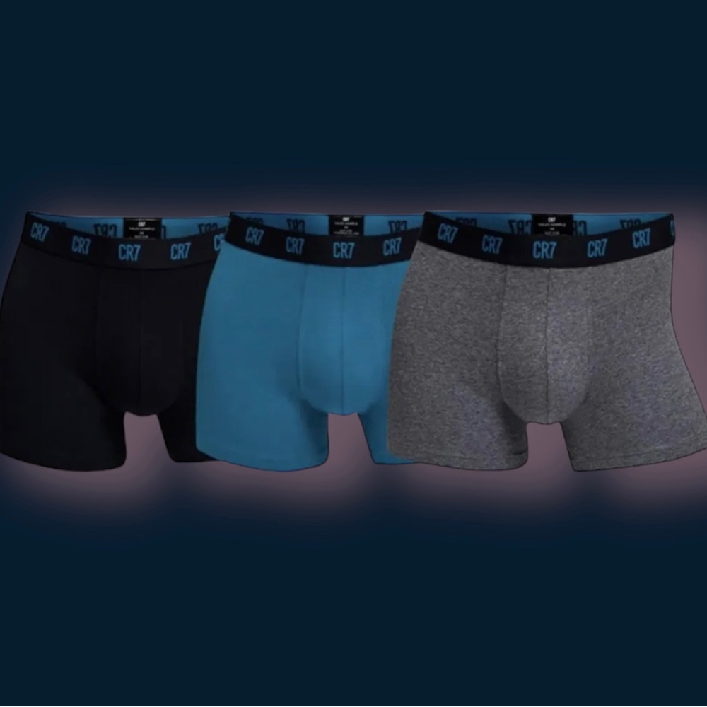 Cristiano Ronaldo CR7 Fashion 3-Pack Trunk Boxer Briefs Men's Size Large